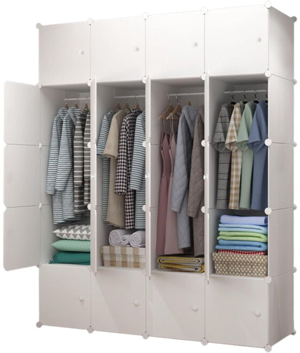 DailySupplies® Dressing Kasten - Kledingkast - Kledingkasten Slaapkamer - Organizer - Wit