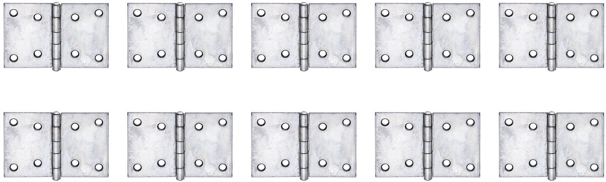Alberts 852030 Scharnier | breed | rvs | 60 x 90 mm | Set van 10