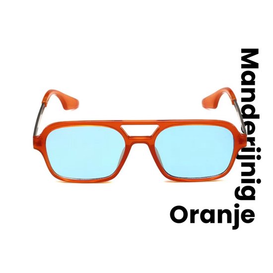 Flipflop Club® Nitro Zonnebril - Oranje Montuur met Blauwe Lenzen - Unisex Stijlvolle Zonnebril - Koningsdag - UV400 Bescherming van FLIPFLOP CLUB® — afbeelding 2