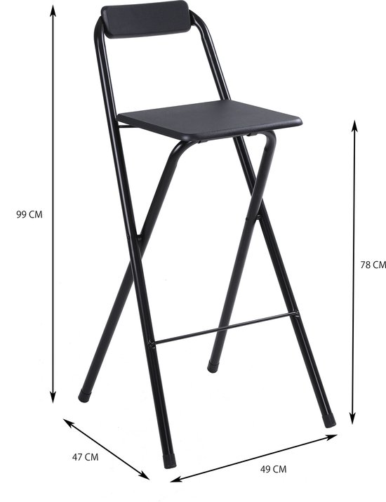 Lot de 4 chaises de bar 42x51,5x98 cm en velours noir - POKSI | Maison et Styles