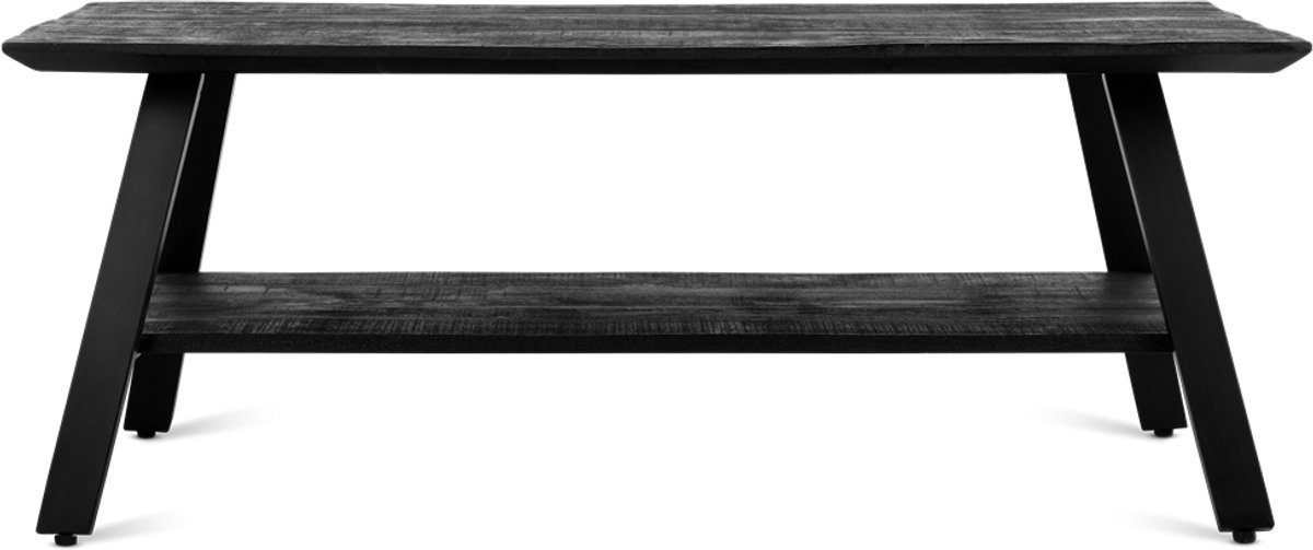 Benoa Salontafel Berlin met onderblad mangohout 120x60 cm - Zwart