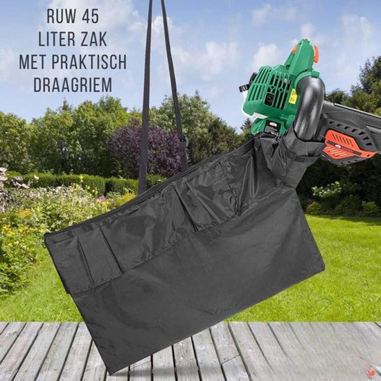 4 in 1 Bladblazer - Benzine - Inclusief Verzameltas - Hakselaar - Multifunctioneel - 113W - Groen van VONROC — afbeelding 2