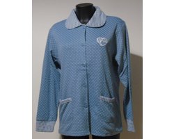 exclusieve Pyjama - dames pyjama -winter - roze , blauw of blauw indien voorkeur mail ons - 4 seizoenen - maat M/L- hartjes en bolletjes - effen broek - exclusieve pyjama !!!!!!!!