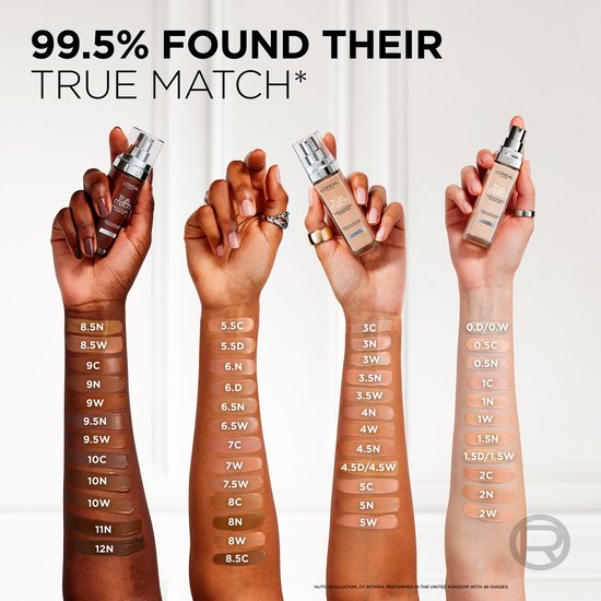 L’Oréal Paris True Match Foundation - 5D/W - Natuurlijk Dekkende Foundation met Hyaluronzuur en SPF 16 - 30ml - Vegan