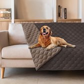 BOTC Hondendeken Bank - Waterbestendig - Dubbelzijdige - 130x200cm - Fleece Plaid Hond Kat Huisdier - Bankbeschermer - Bruin