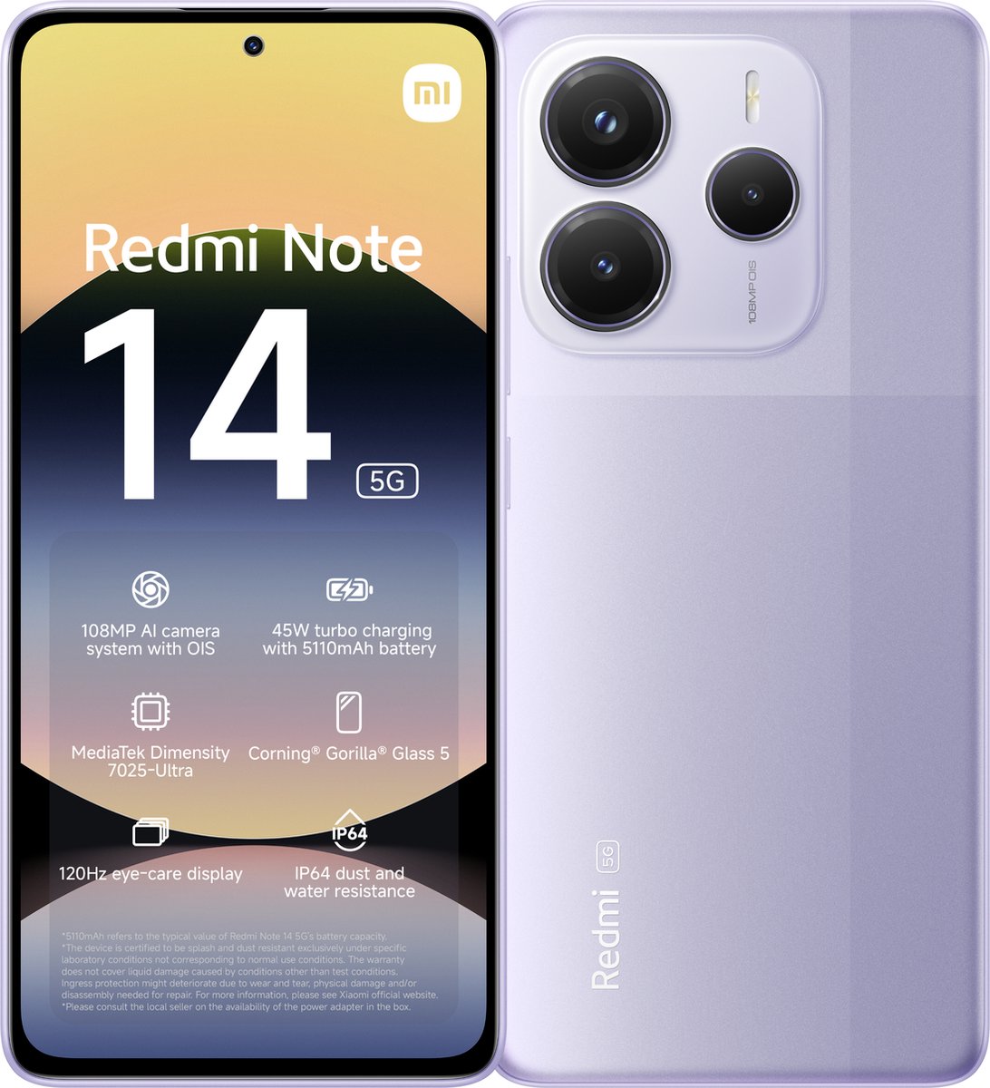 Redmi Note 14 5G Lavender Purple 8GB+256GB