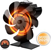 Zentex Kachelventilator - Houtkachel Ventilator - 7 Bladen - Energiebesparend - Geluidsloos - Incl. Thermometer