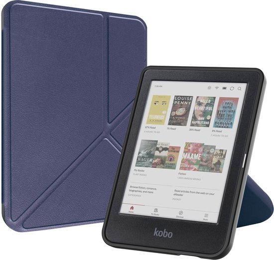 Ereader Hoes - Geschikt voor Kobo Clara BW / Colour - Donkerblauw