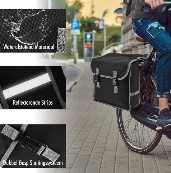 Dubbele Fietstassen Voor E Bike - Waterdicht Fietstassen - 31L - Zwart - Gebruik Hem Voor Stadfiets En Racefiets van Willex — afbeelding 4