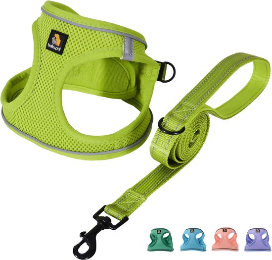 Pawaboo Set met riem voor kleine honden, hondenharnas met riem