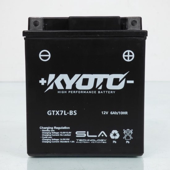 Batterie SLA Kyoto pour Moto Yamaha 125 XTX 2005 à 2010 YTX7L-BS / 12V 6Ah Neuf