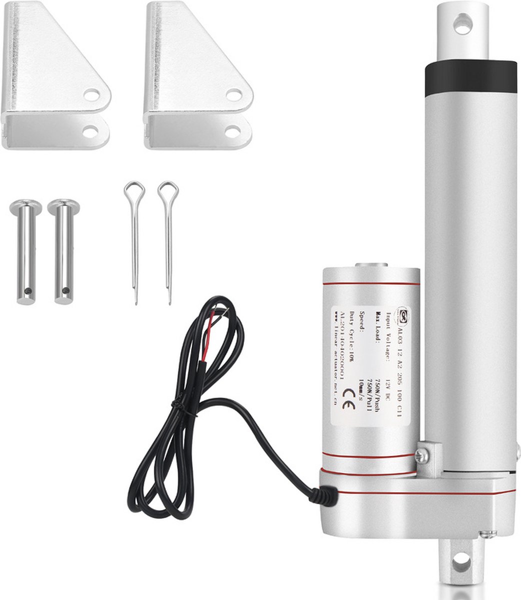 Actuator - Set - Hoge Snelheid - IP54 Bescherming - Draadloze Afstandsbediening - Kit - Lineaire - 1500N DC 12V - 100mm