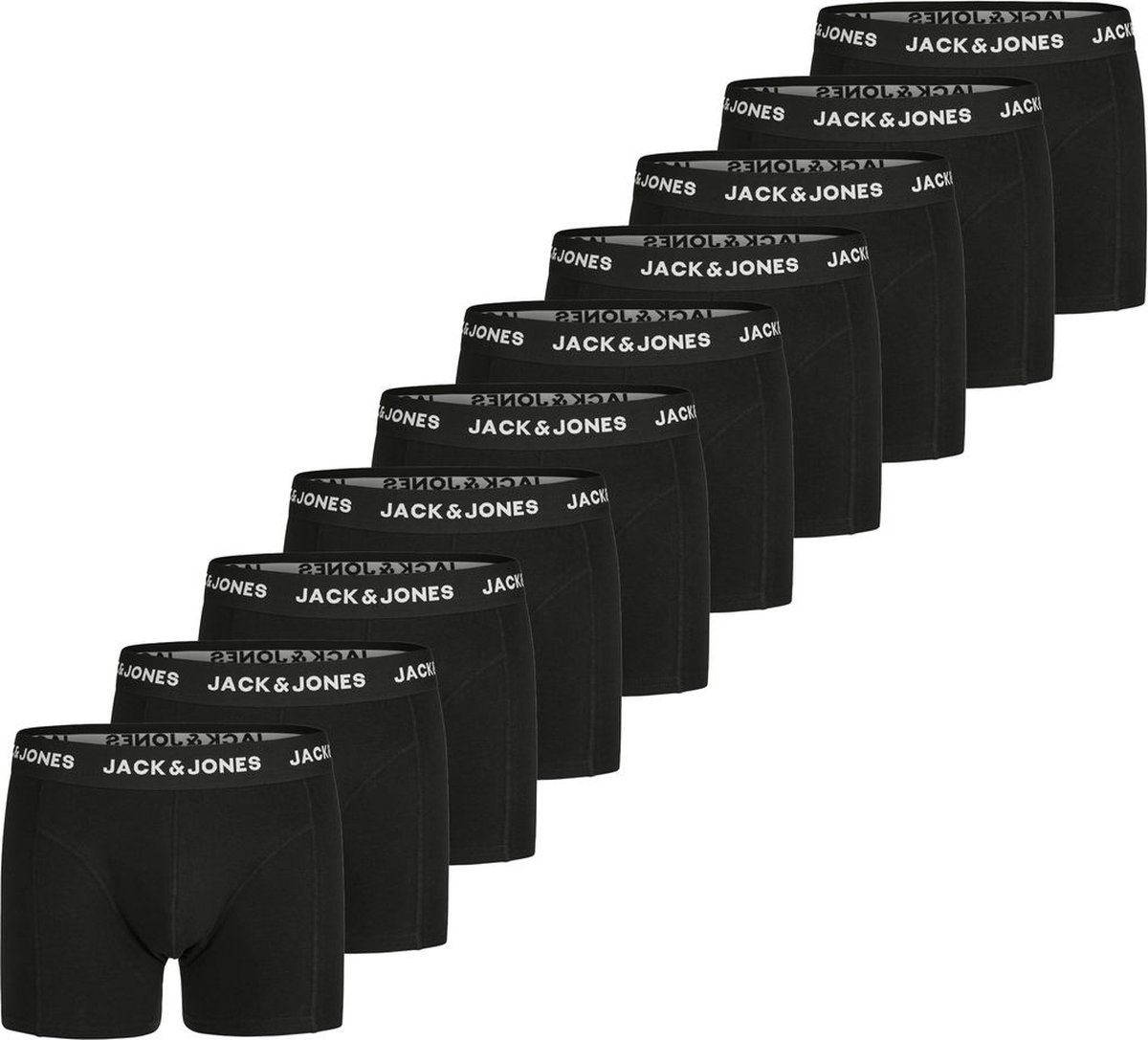 Jack Jones Heren Boxershorts JACANTON 10 Pack Zwart L bol