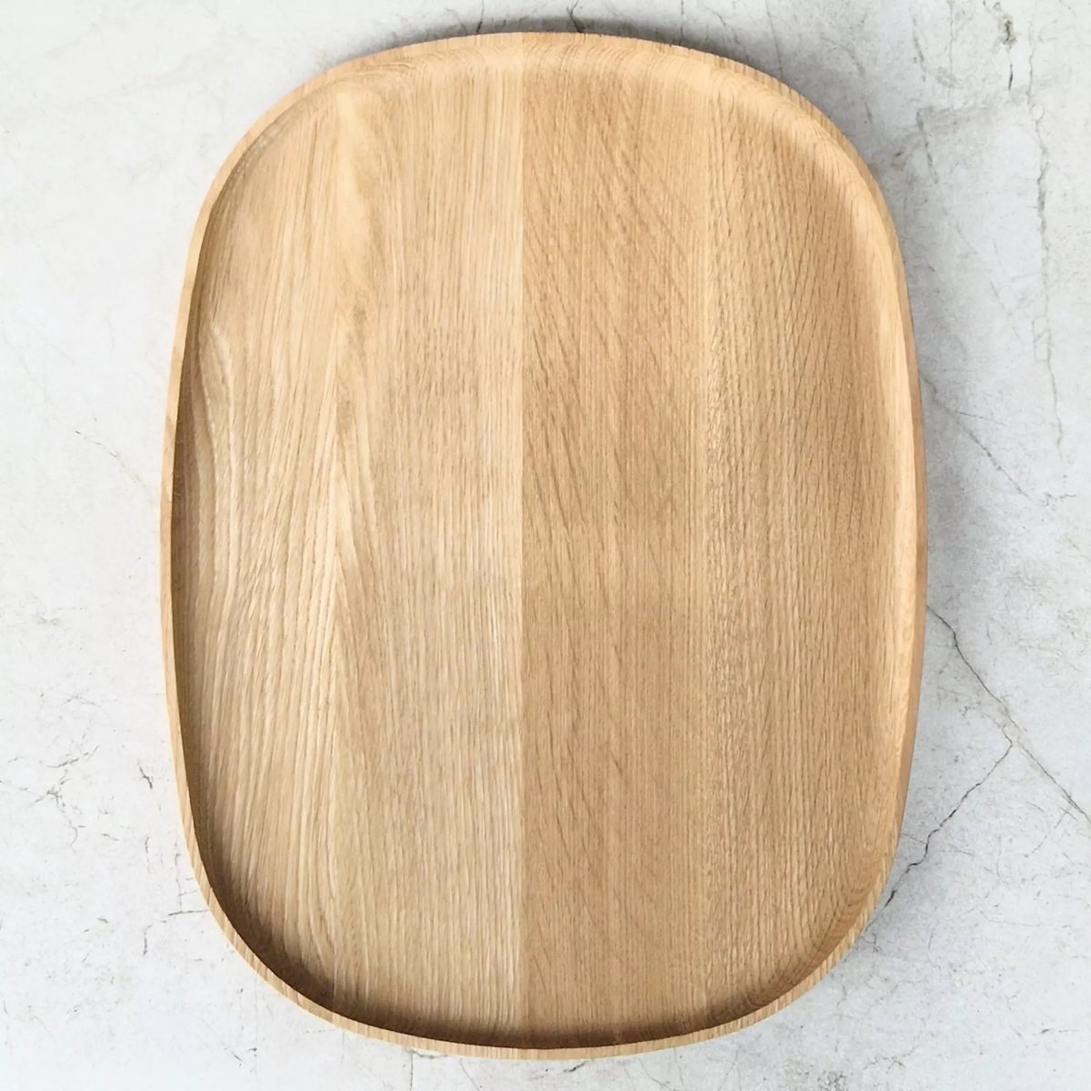HOCHO Eiken Houten Dienblad – 400x300x20 mm – Hardwax Bescherming – Met Silicone Voetjes
