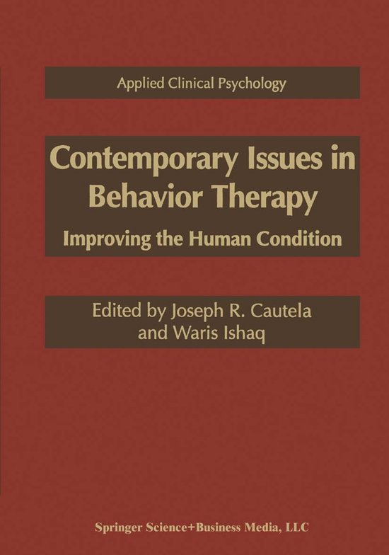 Contemporary Issues in Behavior Therapy - cover
