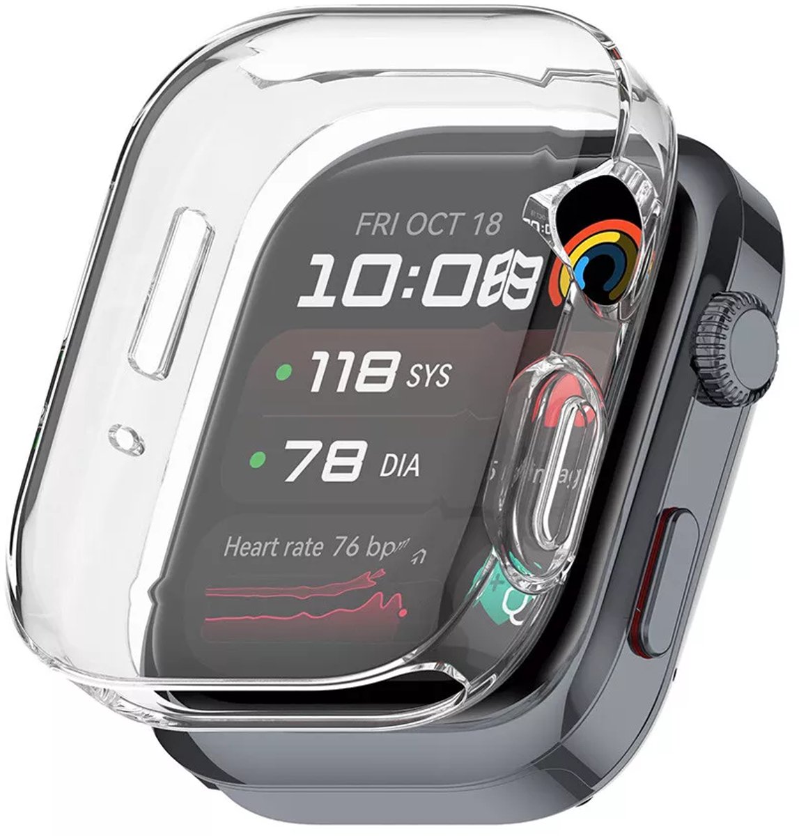 Strap-it Schokabsorberend TPU hoesje - case geschikt voor Huawei Watch D2 (transparant)