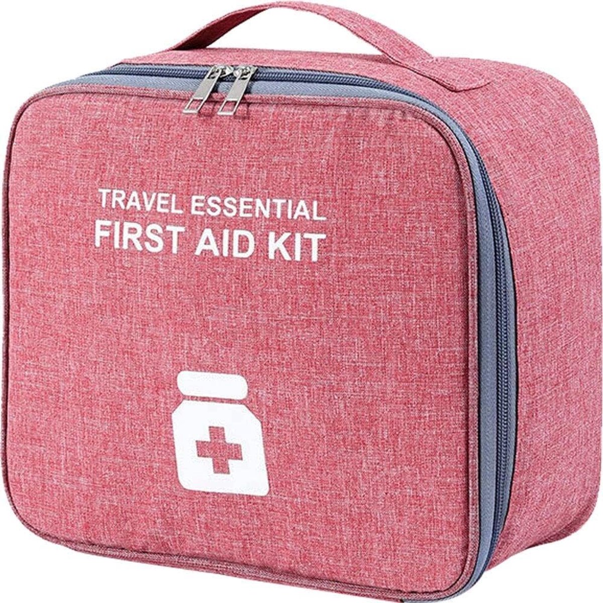 Azalia EHBO Tas Leeg – Waterdichte Verbanddoos / Toilettas – EHBO Koffer Voor Thuis, Auto of Reizen – Compact & Draagbaar – 25 x 22 x 12 cm(rood)
