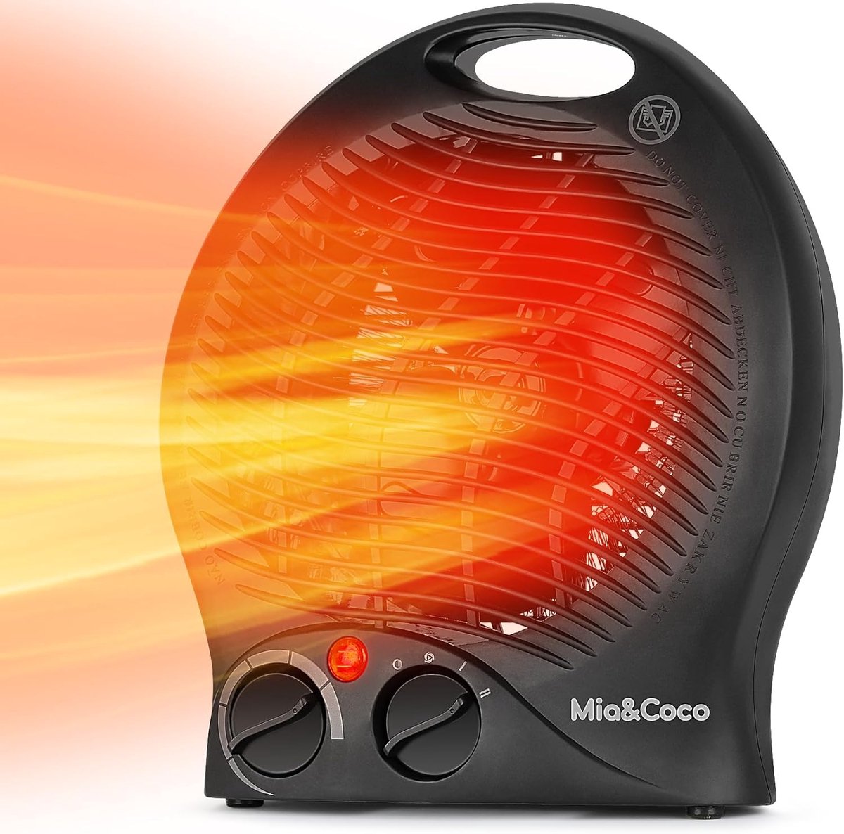 Elektrische kachel Instaheat ventilatorkachel - energiebesparend - thermostaat - 2000 W - draagbaar - 3 warmtestanden - woonkamer - slaapkamer - kantoor