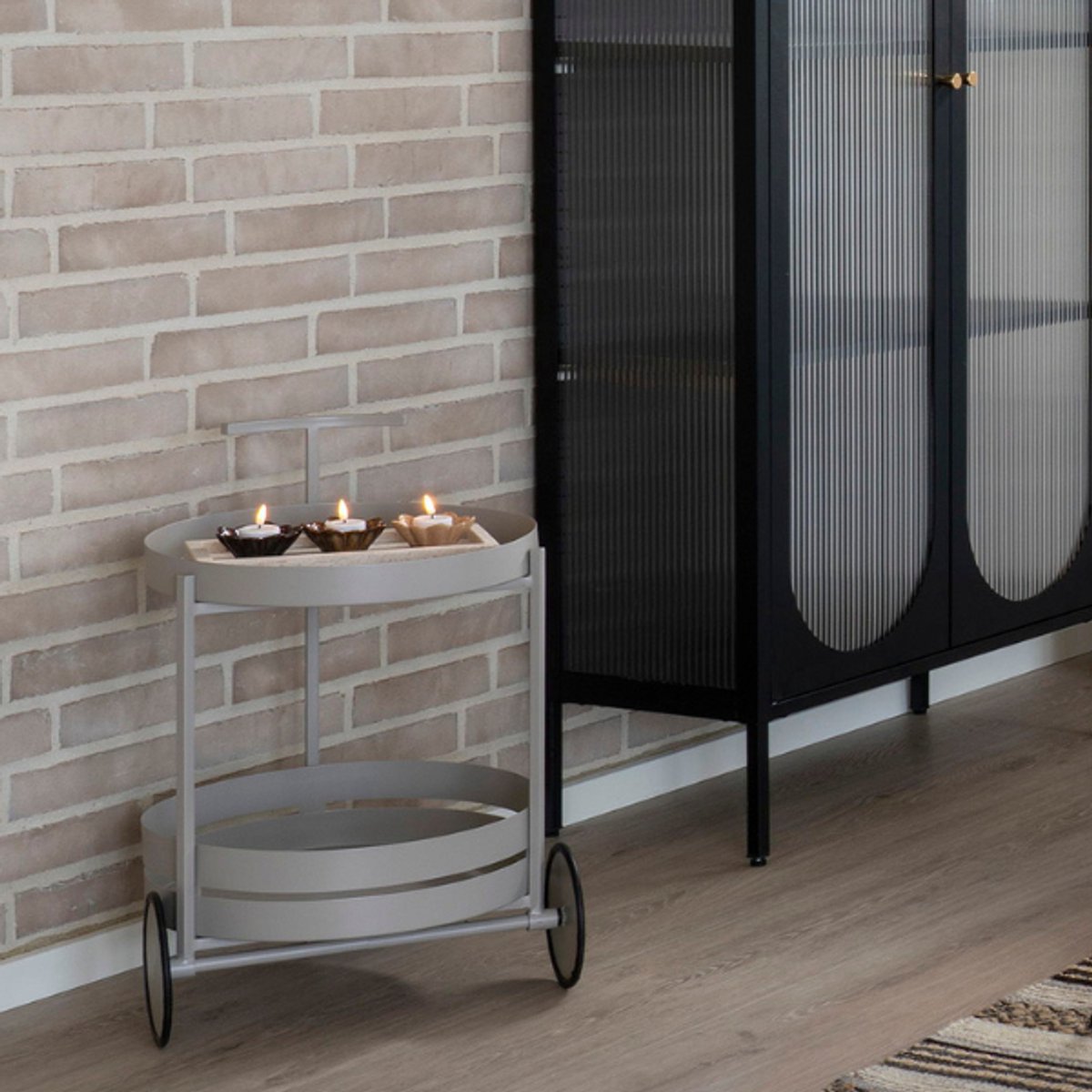 House Nordic Trolley Beja Staal Grijs