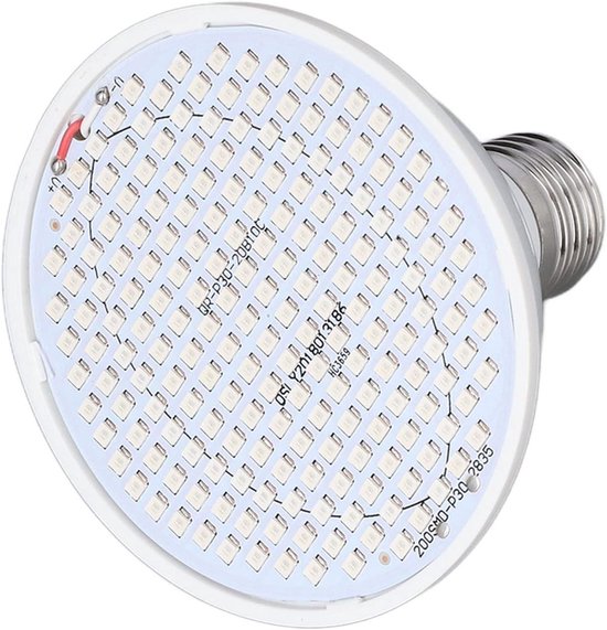 LED Grow Light Bulb, E27 30W Plant Grow Light Lamp 85-265V 200LED Plant Bulb voor Zaad Starten, Huis, Tuin, Groente, Succulent, Hydrocultuur, Kas Bloem Planten Groei
