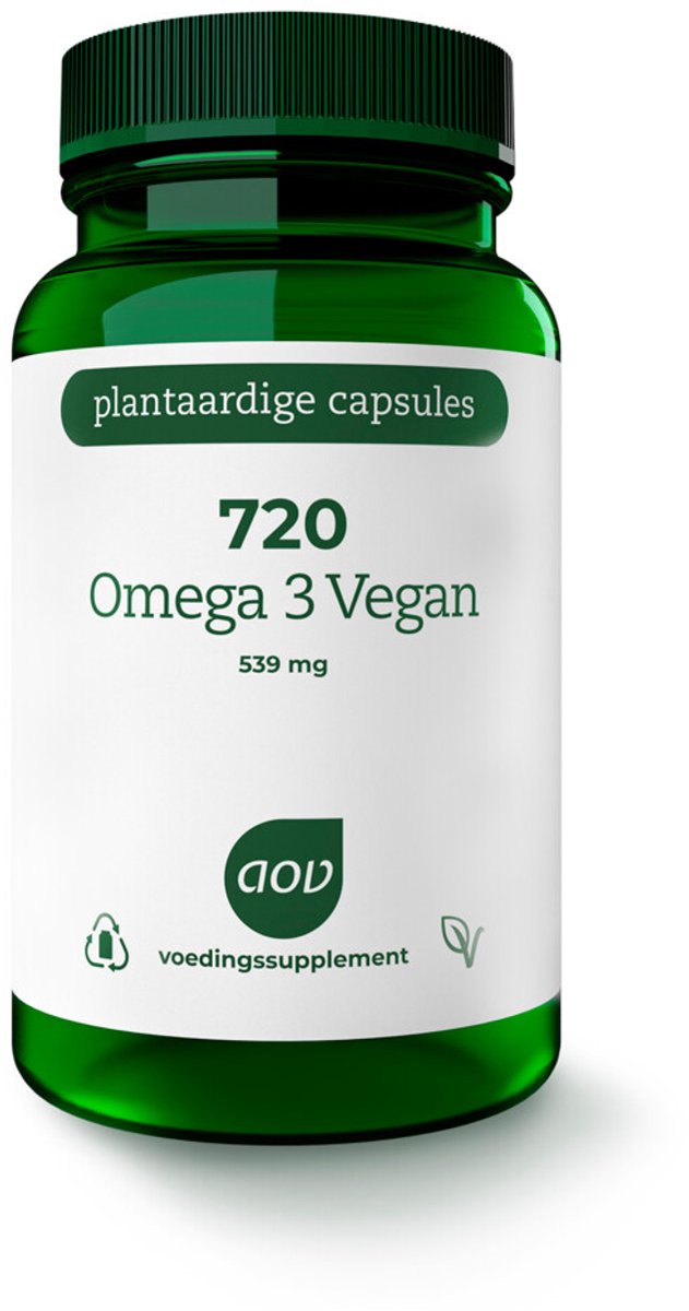 AOV 720 Omega 3 Vegan - 2 x 60 vegacapsules - Voordeelverpakking