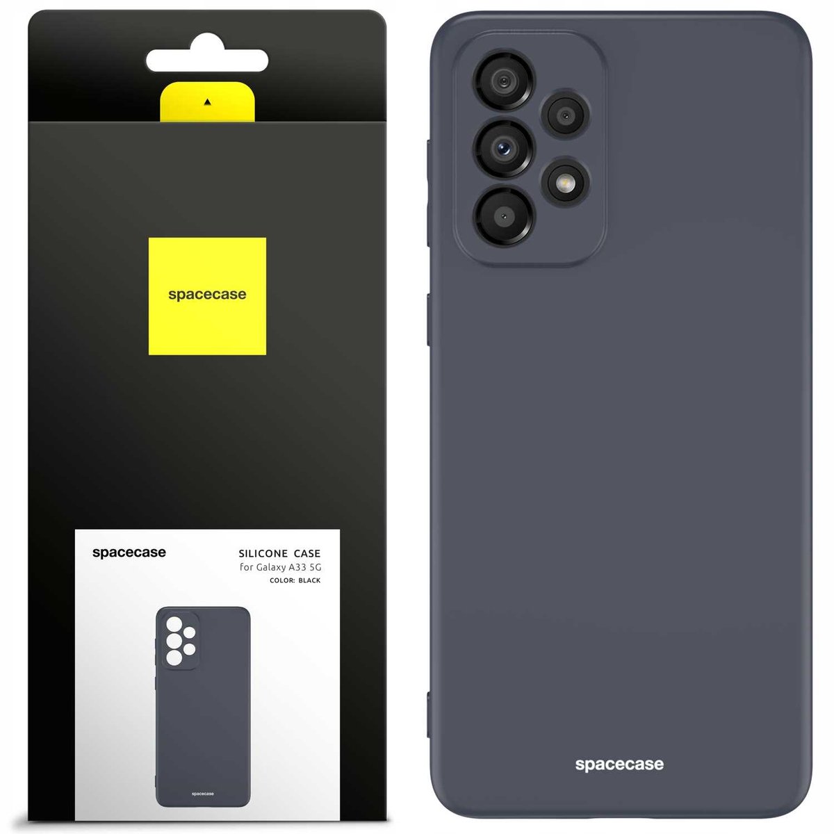 Spacecase Siliconen Hoesje Voor Samsung Galaxy A33 5G Zwart
