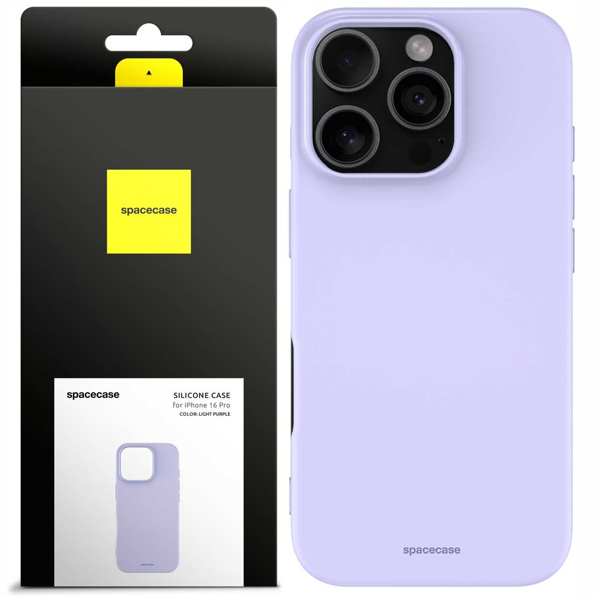 Spacecase Siliconen Hoesje Voor Iphone 16 Pro Licht Paars