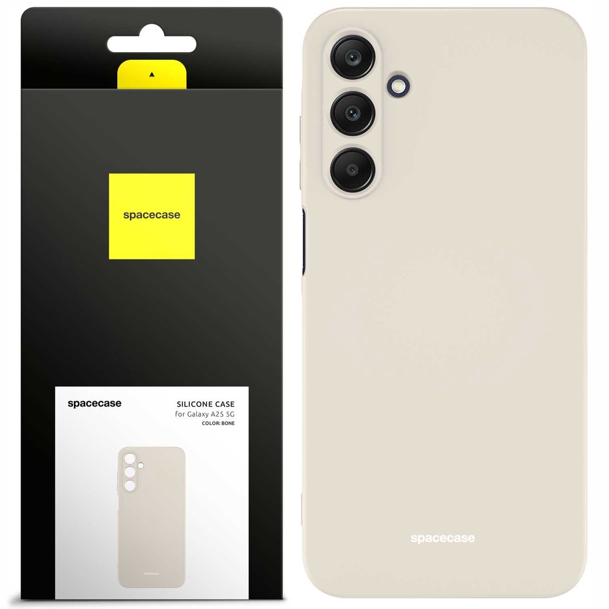 Spacecase Siliconen Case Cover Voor Samsung Galaxy A25 5G Bone