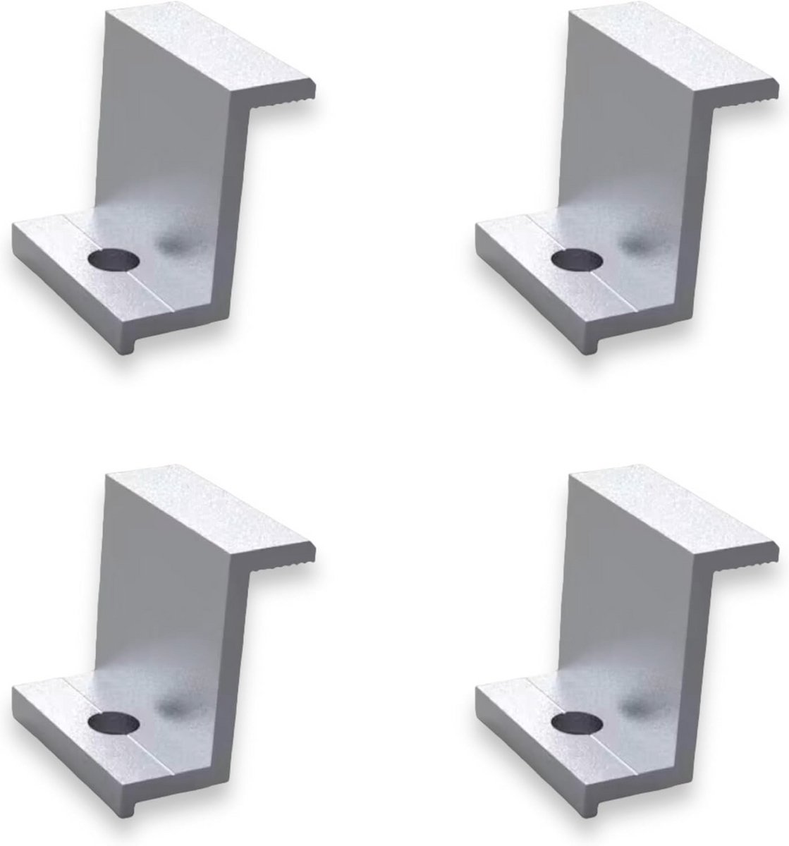 Set van 4 bevestigingsklemmen voor zonne- en fotovoltaïsche modules (40 mm)