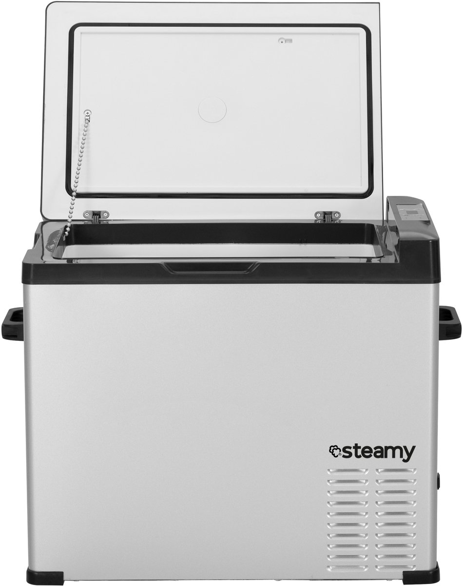 Steamy-E Single Zone Elektrische Compressor Koelbox - Single Zone - 44 liter - 12V en 230V - voor auto en camping - Zilver – foto 5