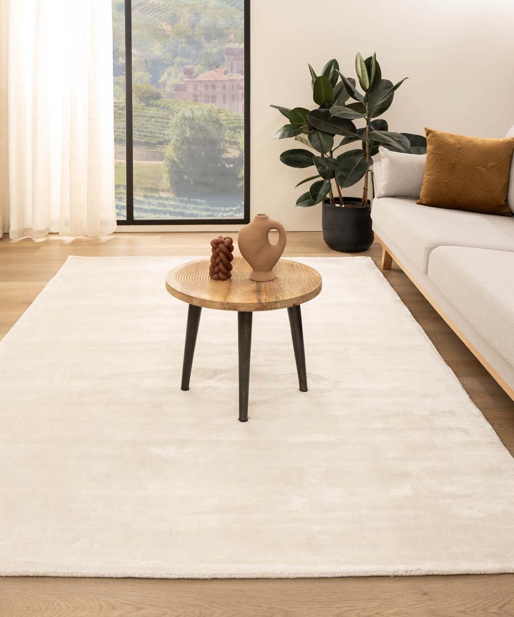 Viscose vloerkleed - Pearl wit 250x340