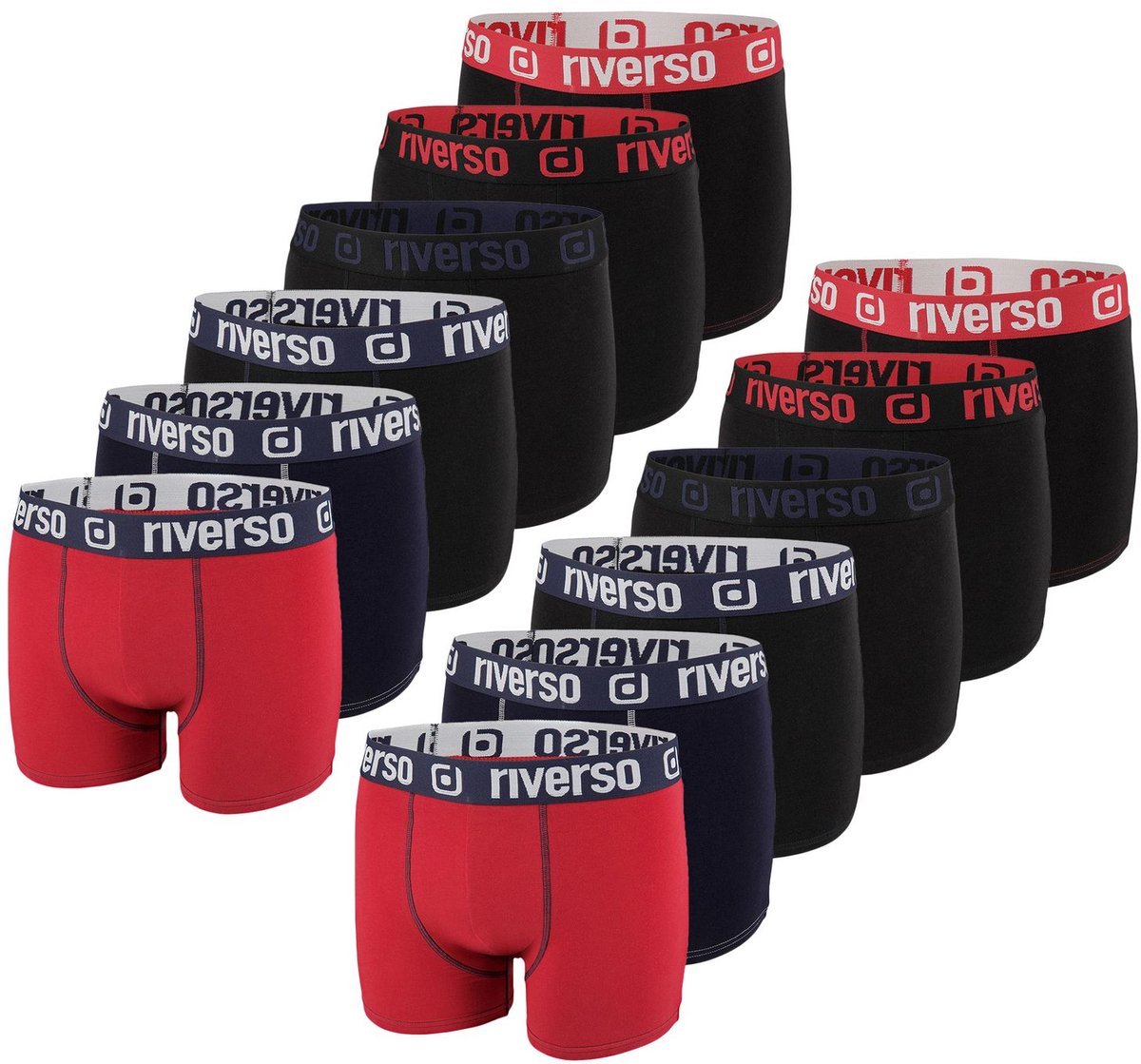 riverso Heren Boxershorts RIVOle 12 Pack Veelkleurig S Geen krassend label