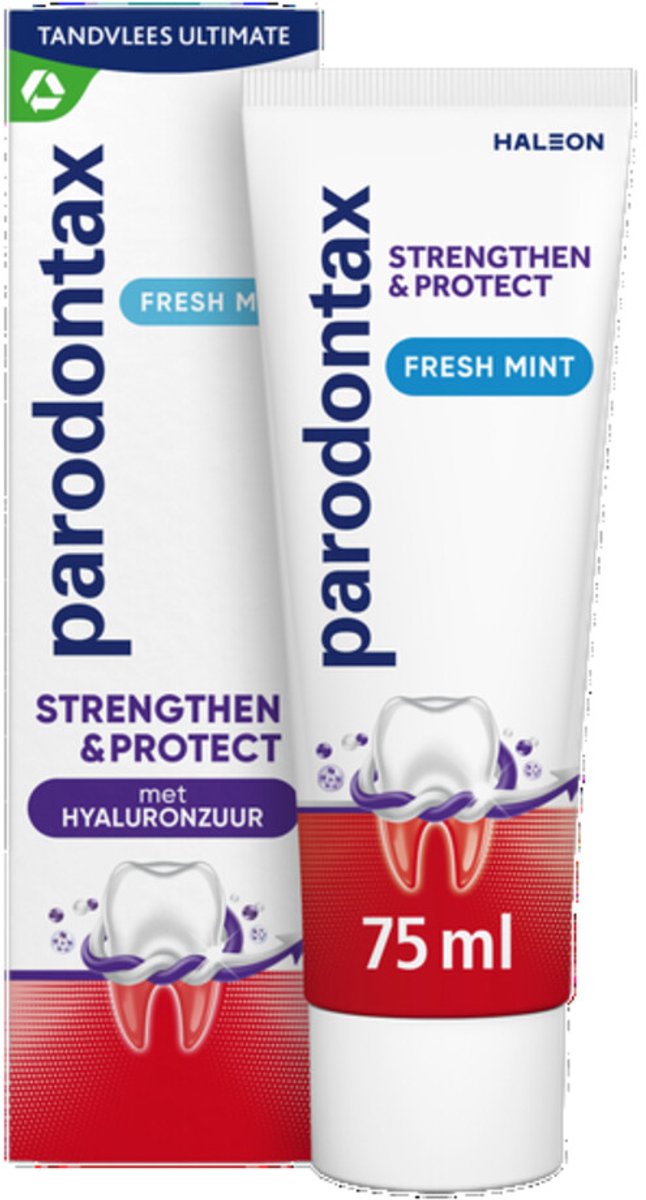 Parodontax Strenghten & Protect Tandpasta Fresh Mint - 3 x 75 ml - Voordeelverpakking