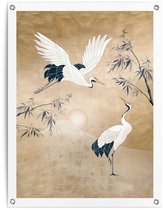 Poster de jardin Grues en or