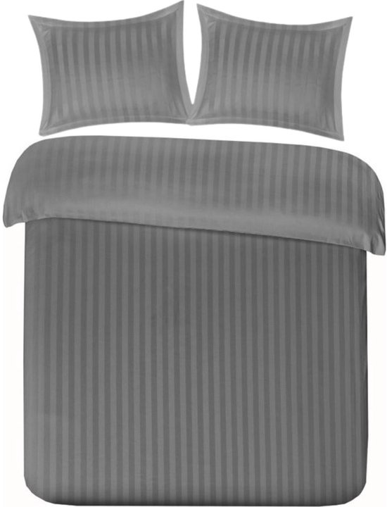 Papillon - Housse de Couette - Uni Satin Vert - Twin Jumeaux - 240x200/220 cm + 2 Taies d'oreiller d'Oreiller - 100% Katoen Satin - Haute Qualité - Super Doux - Dream Textiles