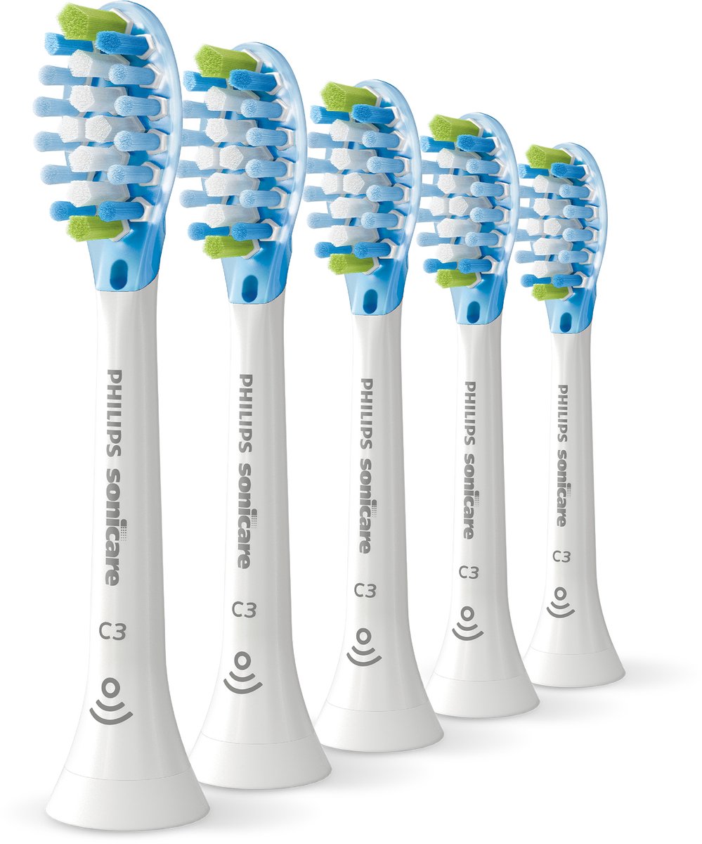 Philips Sonicare Premium Plaque Defence C3 – Opzetborstels voor Elektrische Tandenborstel – Wit – Verpakking van 5 - Tandplakverwijdering - HX9045/87 thumbnail 2
