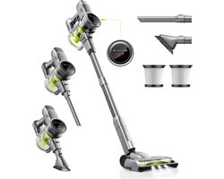 Draadloze Steelstofzuiger - 26Kpa - 250W - LED Display - Tapijt & Auto - Krachtig & Stil