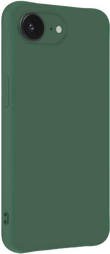 Coque en Siliconen pour iPhone 16 avec 2 films de protection d'écran - Coque en Siliconen pour iPhone 16 - Vert foncé