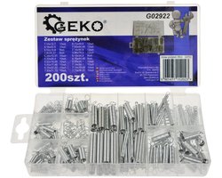 GEKO Assortiment van 200 veren - Diverse maten - Trek- en drukveren - Veelzijdig gebruik