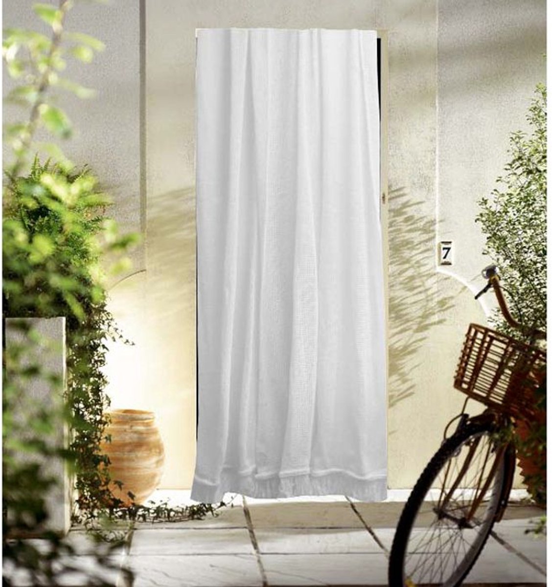TOISON D'OR - Gordijn - Enkel - Miramas - 140x225 cm - Hitte- en insectenwering - Wit
