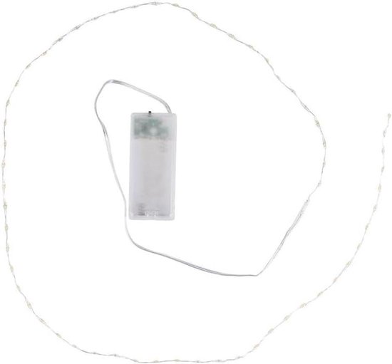 Konstsmide 6303 500 LED Mini Lichtketting/voor Binnen  IP20 230v Binnen 50 Warm Witte Diodesgroene Kabel Wit 2858048179