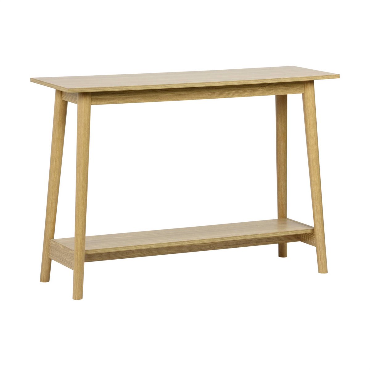 sweeek - Scandinavische notenhouten sidetable, b 120 x d 35 x h 76cm