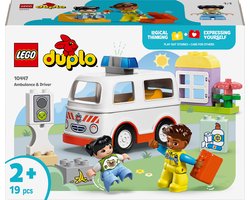 LEGO DUPLO Ambulance met chauffeur voor fantasiespel - 10447