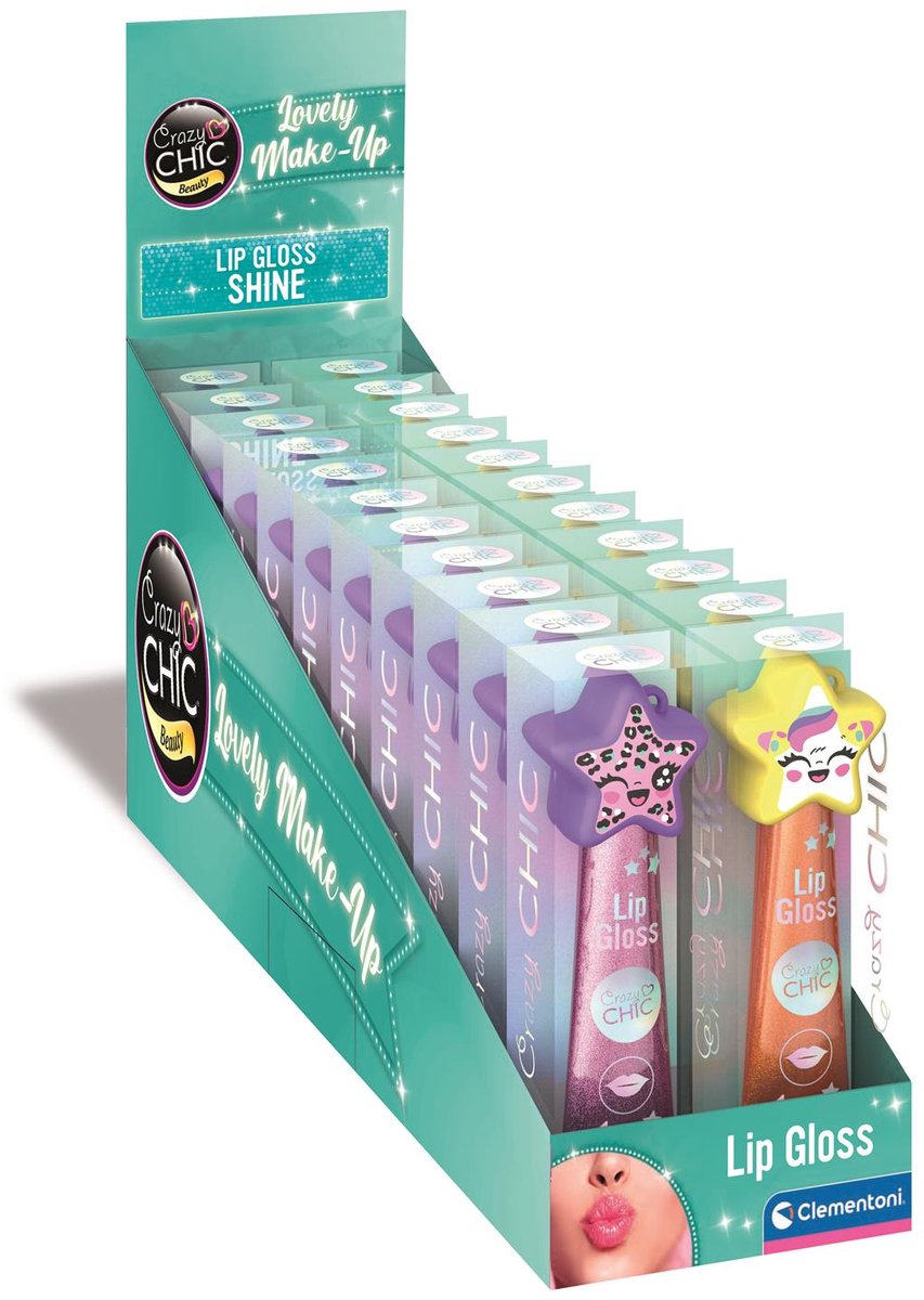Clementoni crazy chic lipgloss ster paars/geel