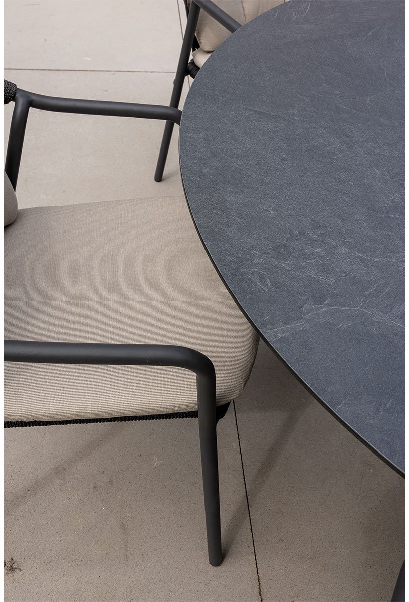 Taste by 4 Seasons Manitoba chaise de jardin empilable - anthracite