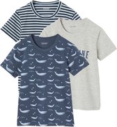 Vertbaudet Lot de 3 t-shirts "Baleine" garçon manches courtes