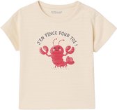 Vertbaudet T-shirt motif homard bébé garçon pressionné épaule