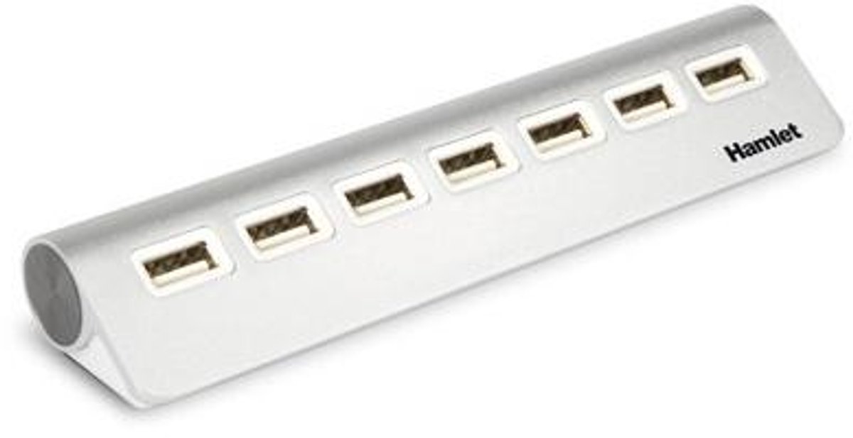 Hamlet XHUB7020AL interface hub USB 2.0 480 Mbit/s Aluminium
