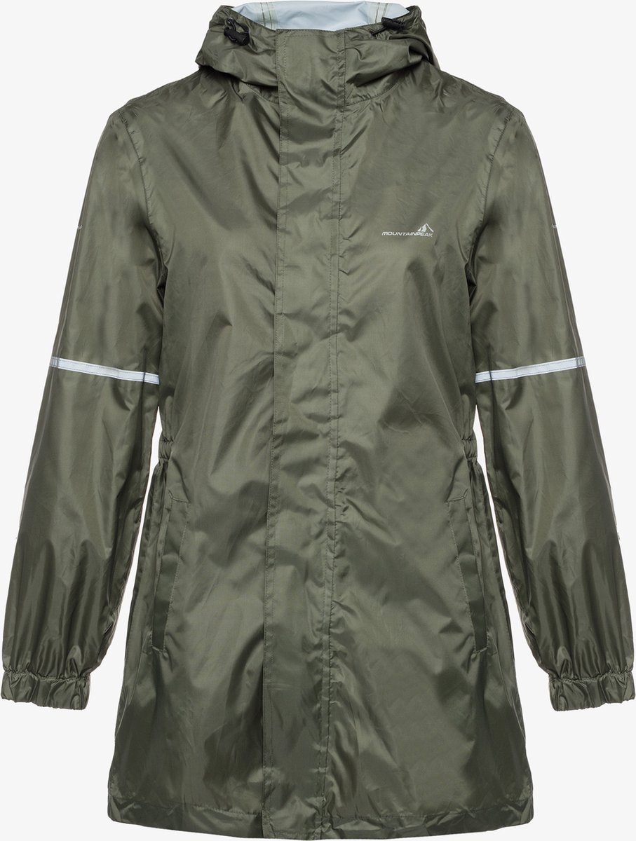 Mountain Peak dames regenparka groen - Maat XXL - Met capuchon - Ritssluiting