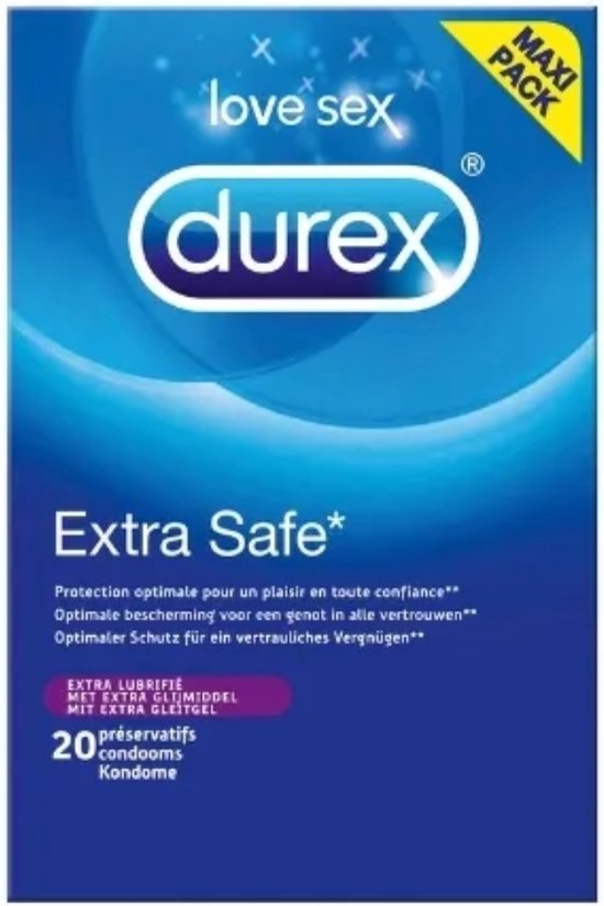 Durex Condooms Extra Safe - 20 stuks - Voor extra veilig plezier